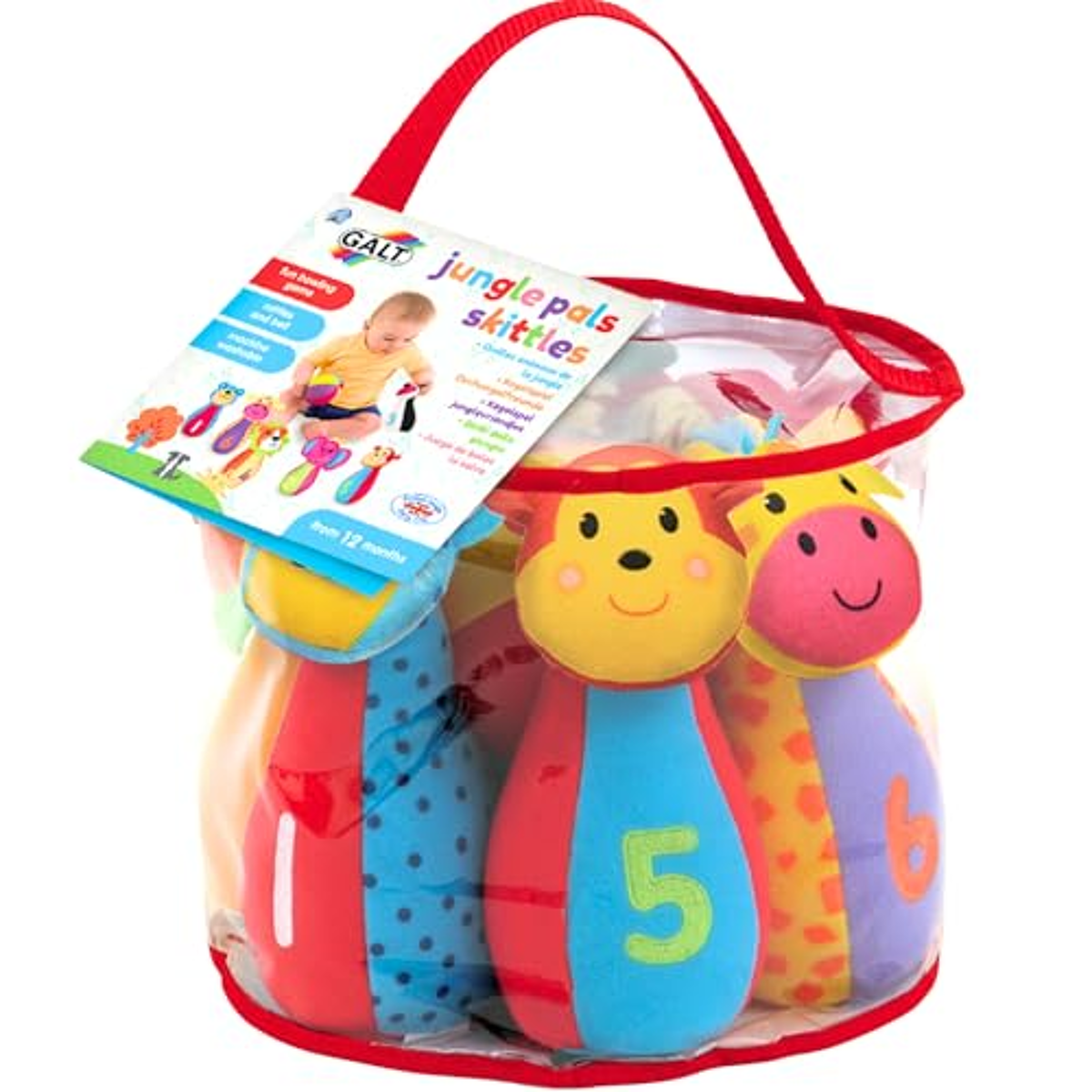 Galt Toys, Jungle Pals Skittles, Baby Activity Toys, Ages 12 Months Plus - Galt Toys, Jungle Pals Skittles, Baby Activity Toys, Ages 12 Months Plus
