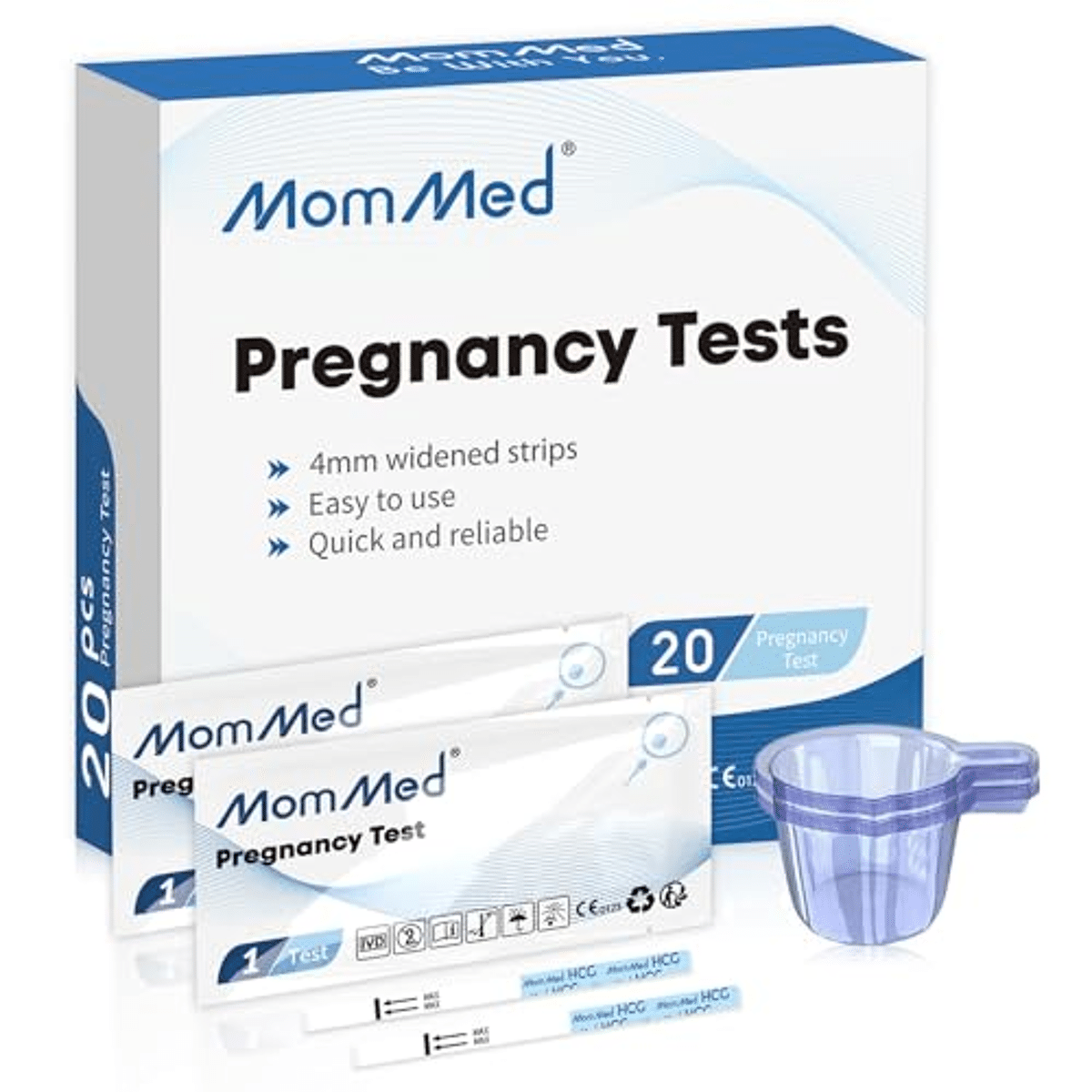 MOMMED Pregnancy Test Strips (HCG20) with 20 Free Urine Cups, Reliable and Quick Pregnancy Tests Early Detection, Early Pregnancy Tests, Fertility Test for Women - MOMMED Pregnancy Test Strips (HCG20) with 20 Free Urine Cups, Reliable and Quick Pregnancy Tests Early Detection, Early Pregnancy Tests, Fertility Test for Women