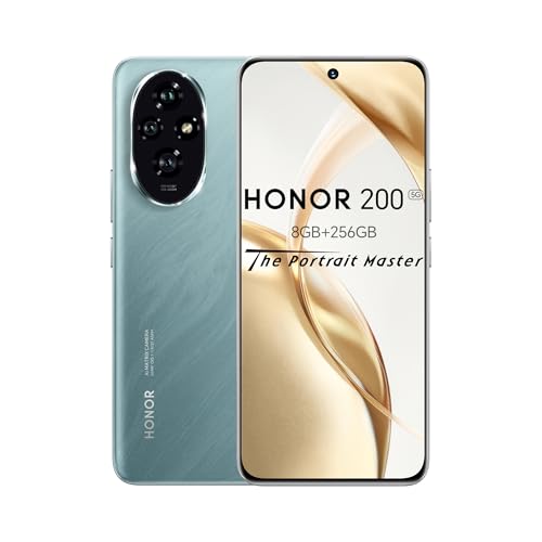 HONOR Smartphone 200, téléphone portable 5G, 6,7", charge rapide 5200 mAh, 100 W, triple appareil photo principal 50 MP, ultra fin 7,7 mm, écran de protection des yeux, vert émeraude