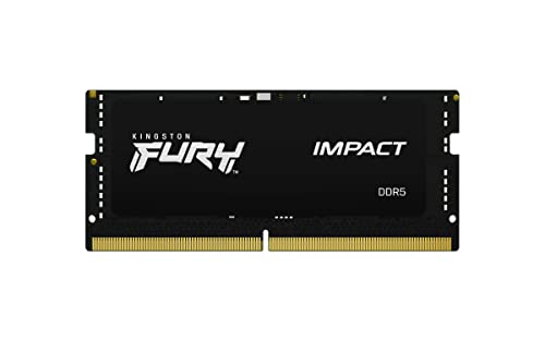Kingston FURY Impact 16Go 4800MT/s DDR5 CL38 SODIMM Mémoire d’ordinateur Portable de Gamer Module Simple - KF548S38IB-16