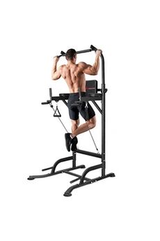 Divers accessoires fitness, yoga et pilates GENERIQUE Barre de traction Ajustable - HOMEFITNESSCODE - MAX 150KG Réglage 6 Niveaux Station Musculation - Noir