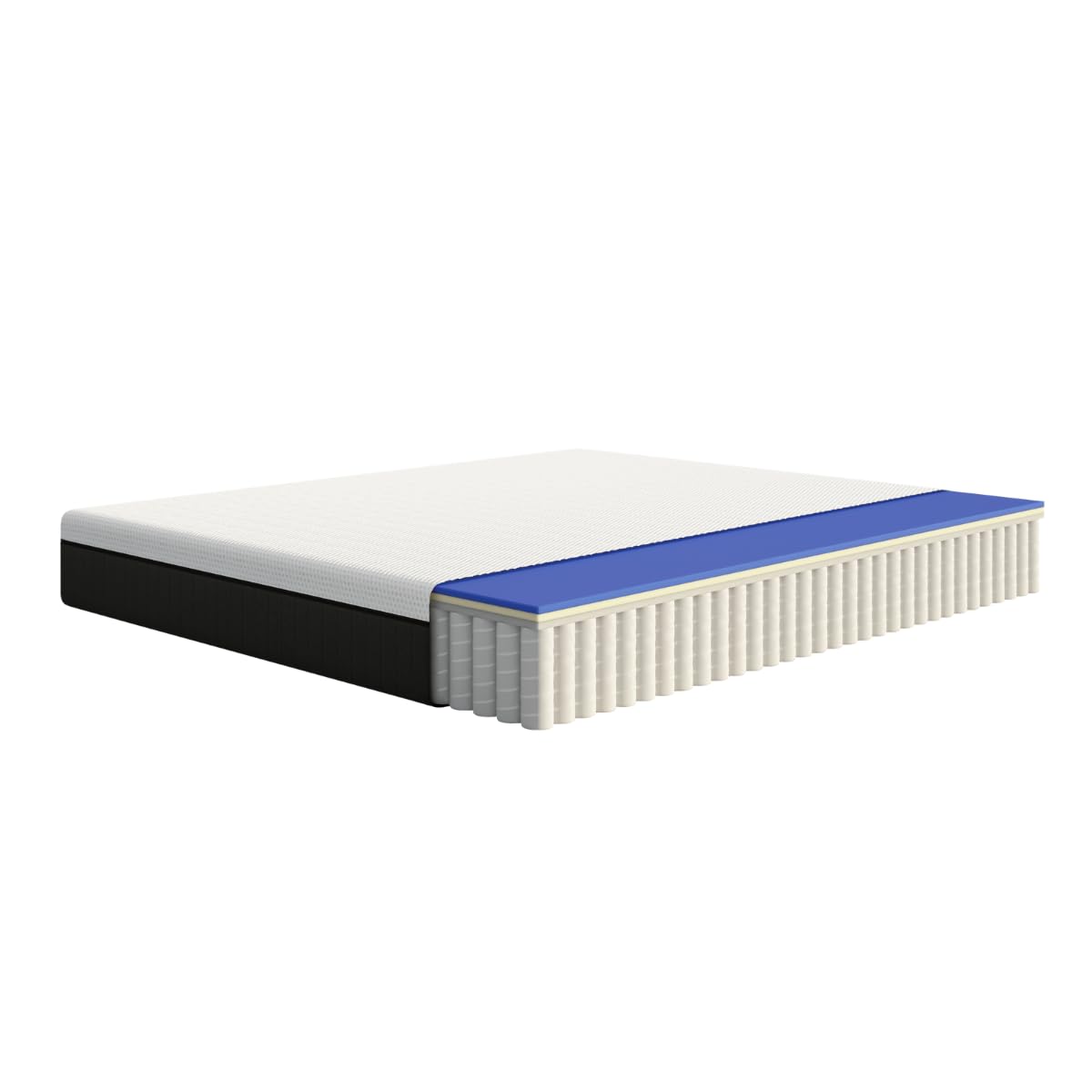 EMMA Matelas Hybride II 90x200 Mémoire de Forme + Ressorts MEILLEUR CHOIX Emma Dos Apaisé Soutien Et Respirabilité 25cm - Blanc
