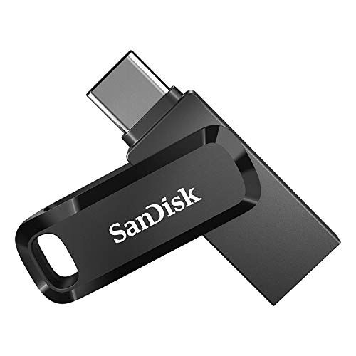 SanDisk 1TB Ultra Dual Drive Go, Clé USB Type-C avec connecteurs USB Type-C et USB Type-A réversibles, jusqu'à 400MB/s, pour Smartphones, tablettes, Mac et PC - Noire