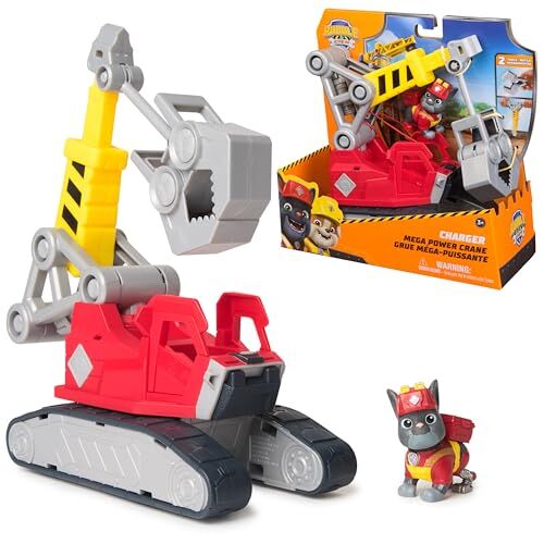 Ruben & Compagnie - Grue Puissante De Charlie - Voiture Figurine Pat Patrouille À Collectionner - Dessin Animé Aventures Constructions - Pat Patrouille Jouet - Voiture Enfant - Jouet Enfant 3 Ans Et +