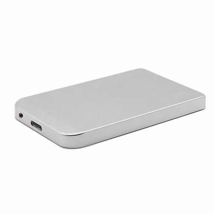 HDD 2.5 Disque Dur Externe Mobile Portable Stockage 4To 4TB Argent 12*7*1cm USB 3.0 avec Pochette Sac de Stockage en Tissu