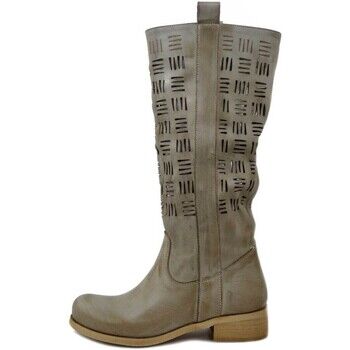 Bottes plates Osvaldo Pericoli Femme Chaussures, Botte d'été, Cuir Douce - 6716B