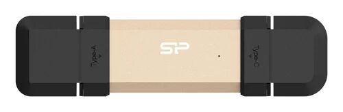 Clé USB Silicon Power DS72 1TB Type-A/Type-C Or Chiffrement AES