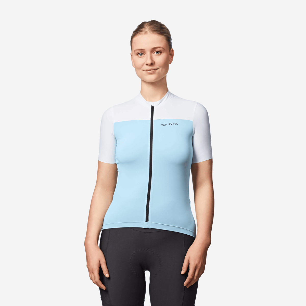 Maillot vélo route manches courtes été ajusté femme - EDR 2 bleu - VAN RYSEL